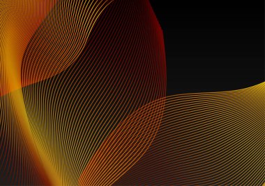 Işık efektli soyut siyah ve altın çizgiler