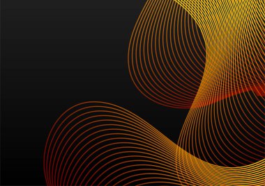 Işık efektli soyut siyah ve altın çizgiler