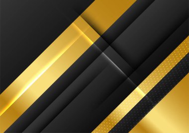 Işık efektli soyut siyah ve altın çizgiler