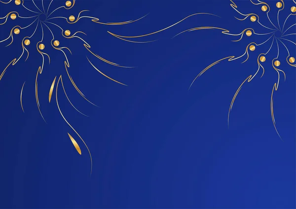 Luxe Abstracte Gouden Blauwe Cover Ontwerp Achtergrond — Stockvector