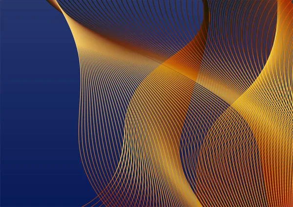 Abstrait Bleu Ligne Forme Motif Bannière Arrière Plan — Image vectorielle