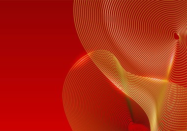 Soyut kırmızı ve altın yumuşak arkaplan