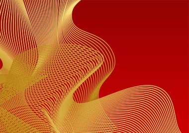 Soyut kırmızı ve altın yumuşak arkaplan