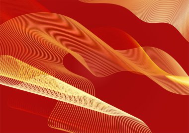 Soyut çizgi kırmızı altın kapak tasarımı arka plan