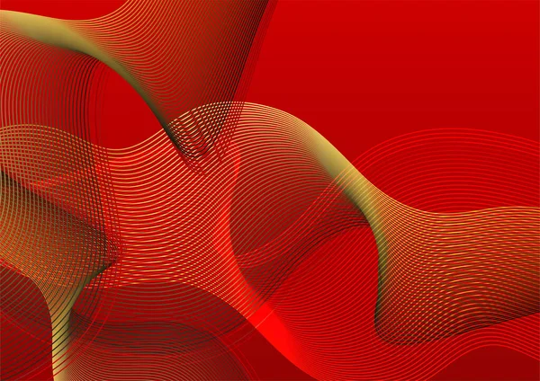 Абстрактний Червоний Золотий Який Фон — стоковий вектор