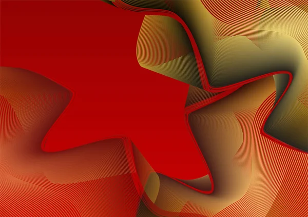 Abstrakter Roter Und Goldener Hintergrund — Stockvektor