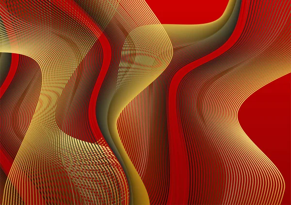 Abstrato Vermelho Ouro Fundo Macio — Vetor de Stock