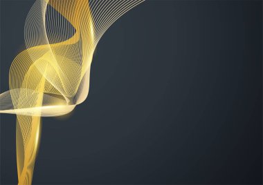 Soyut çizgi altın kapak tasarımı arka plan