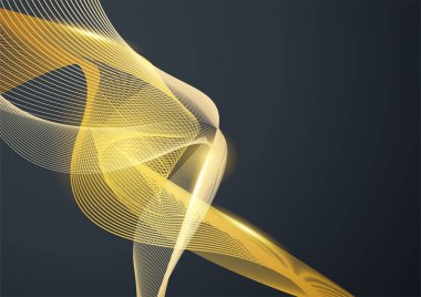 Soyut çizgi altın kapak tasarımı arka plan