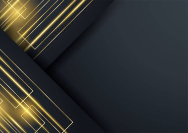 Soyut çizgi altın kapak tasarımı arka plan