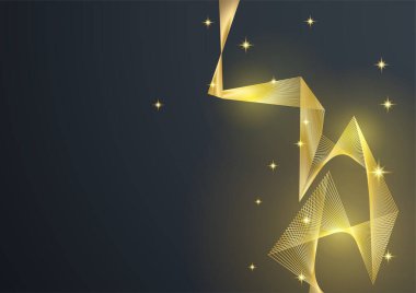 Soyut çizgi altın kapak tasarımı arka plan