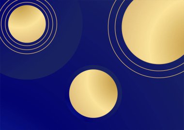 Soyut çizgi altın mavi kapak tasarımı arka plan