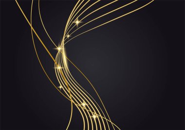 Soyut çizgi altın kapak tasarımı arka plan