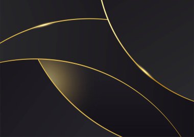 Soyut çizgi altın kapak tasarımı arka plan
