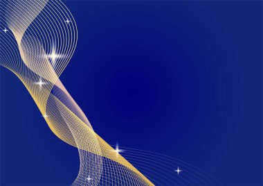 Lüks Soyut Altın Mavi kapak tasarımı arka plan