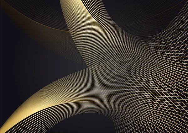 Luxe Abstracte Gouden Zwarte Cover Ontwerp Achtergrond — Stockvector