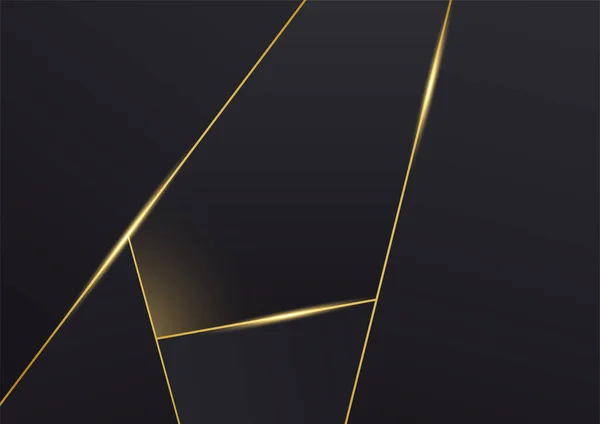 Розкішний Абстрактний Золотий Чорний Фон Обкладинки — стоковий вектор
