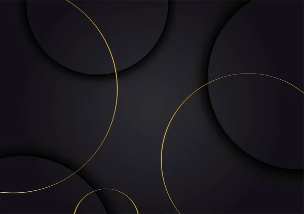 Lujo Abstracto Dorado Negro Cubierta Diseño Fondo — Vector de stock
