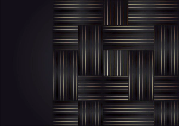 Абстрактна Лінія Золотий Чорний Фон Обкладинки — стоковий вектор