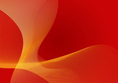 Soyut çizgi kırmızı altın kapak tasarımı arka plan