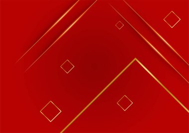 Soyut çizgi kırmızı altın kapak tasarımı arka plan