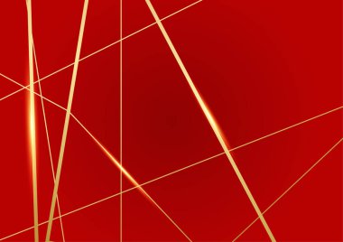 Soyut çizgi kırmızı altın kapak tasarımı arka plan