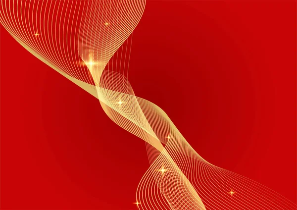 Luxury Abstract Κόκκινο Χρυσό Κάλυμμα Σχεδιασμό Φόντο — Διανυσματικό Αρχείο