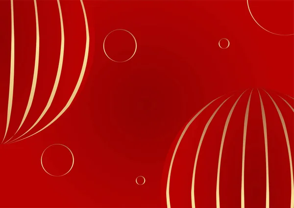 Абстрактна Лінія Червоний Золотий Фон Обкладинки — стоковий вектор