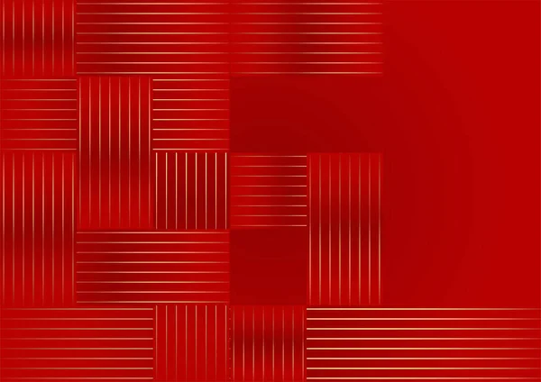 Абстрактна Лінія Червоний Золотий Фон Обкладинки — стоковий вектор