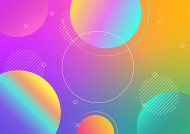 Modern çember gradyan mavi Soyut renkli geometrik kapak tasarımı arka planı