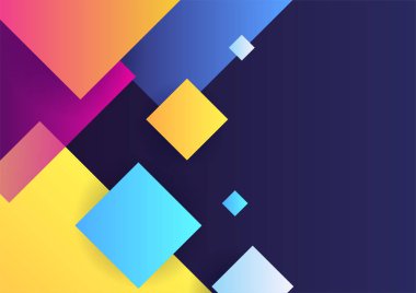 Modern kare soyut renkli geometrik kapak tasarımı arka planı