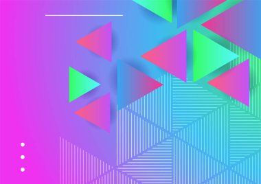 Modern renkli soyut geometrik arkaplan. Minimum modayı takip eden geometrik arka plan. Dinamik şekilli sunum başlığı slayt tasarım şablonu.