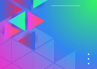 Modern renkli soyut geometrik arkaplan. Minimum modayı takip eden geometrik arka plan. Dinamik şekilli sunum başlığı slayt tasarım şablonu.