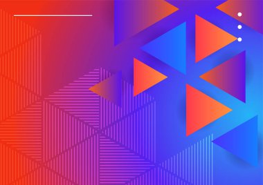 Modern renkli soyut geometrik arkaplan. Minimum modayı takip eden geometrik arka plan. Dinamik şekilli sunum başlığı slayt tasarım şablonu.