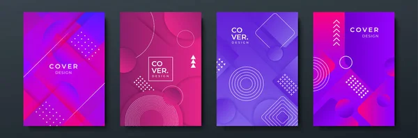 Abstrakt Trendy Gradient Flytende Geometrisk Bakgrunnsstruktur Utforming Omslag Plakater Mal – stockvektor