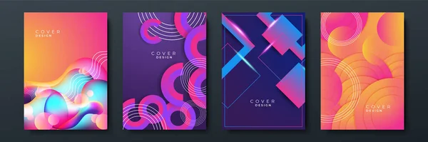 Abstraktní Trendy Gradient Tekoucí Geometrický Vzor Textury Pozadí Pro Design — Stockový vektor