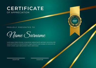 Profesyonel altın sertifika tasarım şablonu