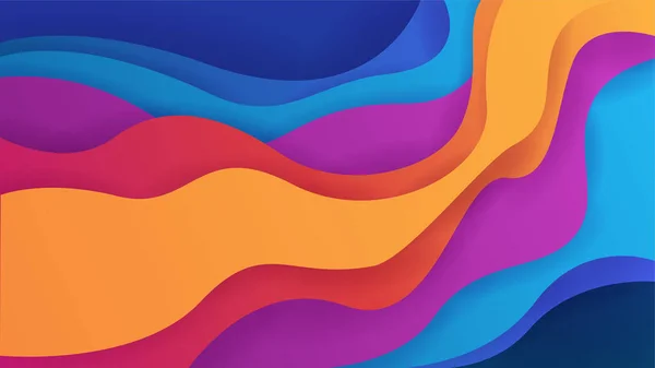 Сучасні Динамічні Хвильові Смуги Барвистий Абстрактний Геометричний Дизайн Фон Бізнесу — стоковий вектор
