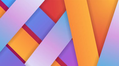 Modern turuncu dinamik çizgiler renkli soyut geometrik tasarım iş, kart, sunum, broşür, pankart ve duvar kağıdı için arka plan