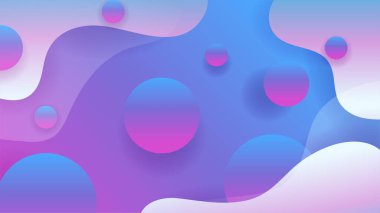 İş, kart, sunum, broşür, pankart ve duvar kağıdı için modern mavi, canlı, renkli, soyut geometrik tasarım.