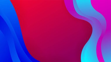 gradyan dalga kırmızı mavi soyut geometrik tasarım arkaplan