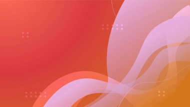 Soyut turuncu modern trend minimum renkli arkaplan. Modern hipster fütüristik grafik ile dinamik şekiller kompozisyonu. Vektör soyut arkaplan dokusu tasarımı, parlak poster, afiş