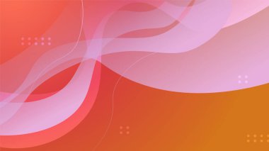 Soyut turuncu modern trend minimum renkli arkaplan. Modern hipster fütüristik grafik ile dinamik şekiller kompozisyonu. Vektör soyut arkaplan dokusu tasarımı, parlak poster, afiş