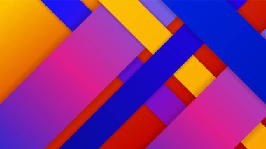 Soyut modern moda minimum renkli arkaplan. Modern hipster fütüristik grafik ile dinamik şekiller kompozisyonu. Vektör soyut arkaplan dokusu tasarımı, parlak poster, afiş