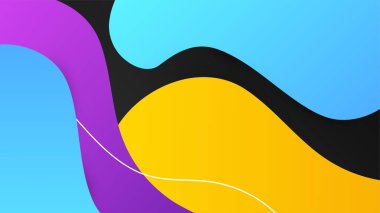 Modern dinamik çizgiler renkli soyut geometrik tasarım iş, kart, sunum, broşür, pankart ve duvar kağıdı için arka plan