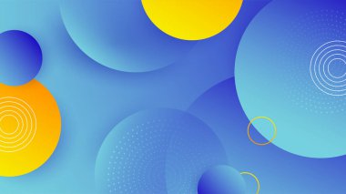 Modern Mavi yarım ton soyut geometri tasarım arka planı