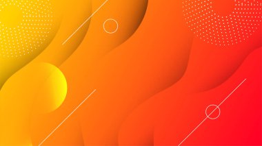 gradyan şekil kırmızı sarı soyut geometri tasarımı arkaplan