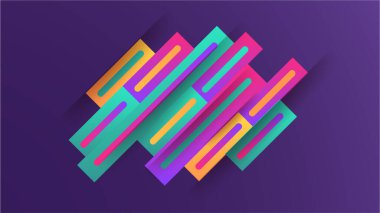 dinamik şekil mor renkli soyut geometri tasarım arka planı