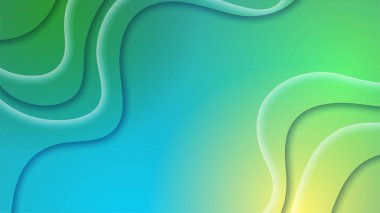 gradyan sıvı yeşil soyut geometri tasarımı arka plan