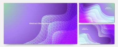 gradyan sıvı mor renkli soyut geometri tasarımı arka plan